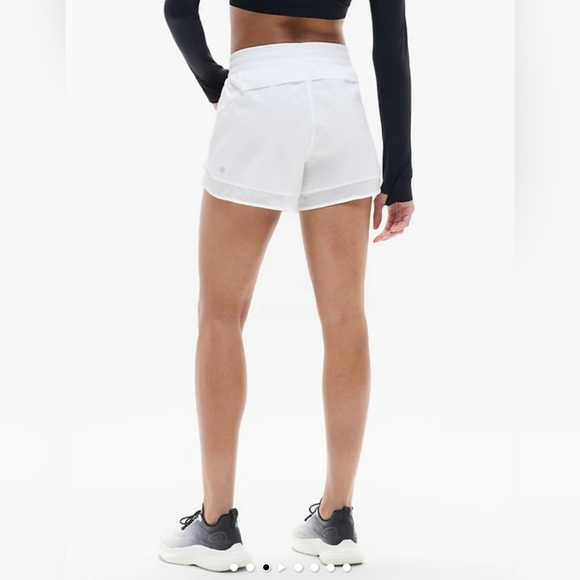 Athleta, Small, Mesh Racer Run Short, Mid-rise, 4", White, Activewear - Picture 2 of 8